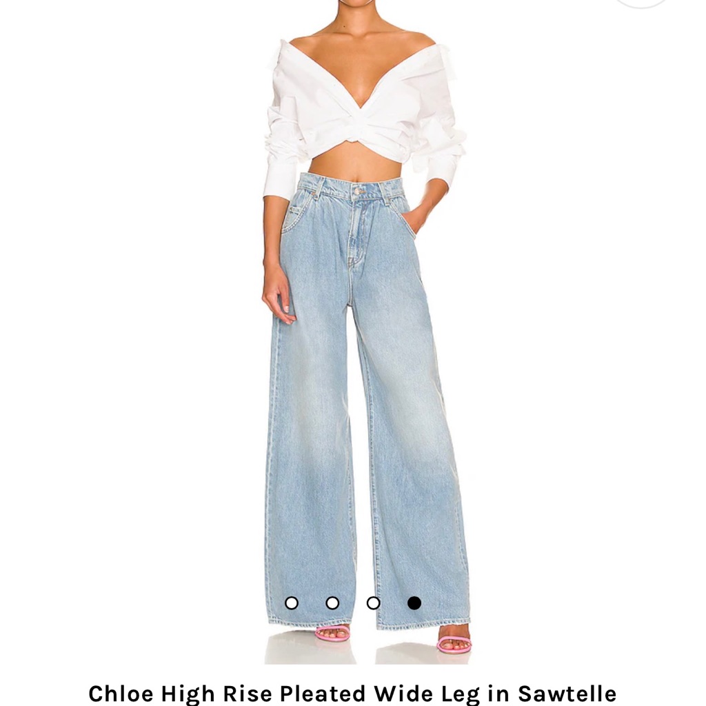 Grlfrnd Chloe High Rise Pleated Wide Leg In Sawtelle Size 27